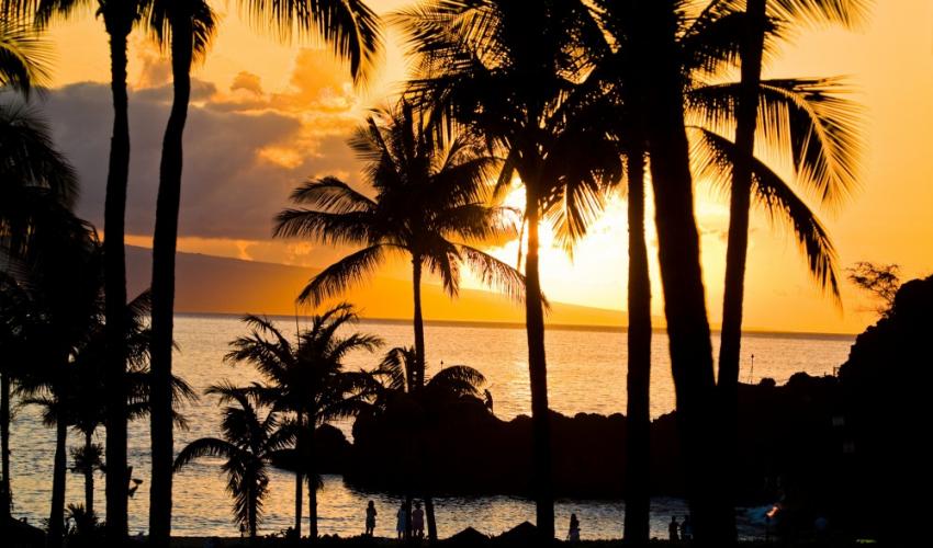 Coucher de soleil sur l'océan, West Maui