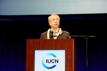 IUCN President Zhang Xinsheng addressing the gathering at the opening ceremony of the IUCN World Conservation Congress